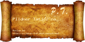 Pildner Tatjána névjegykártya